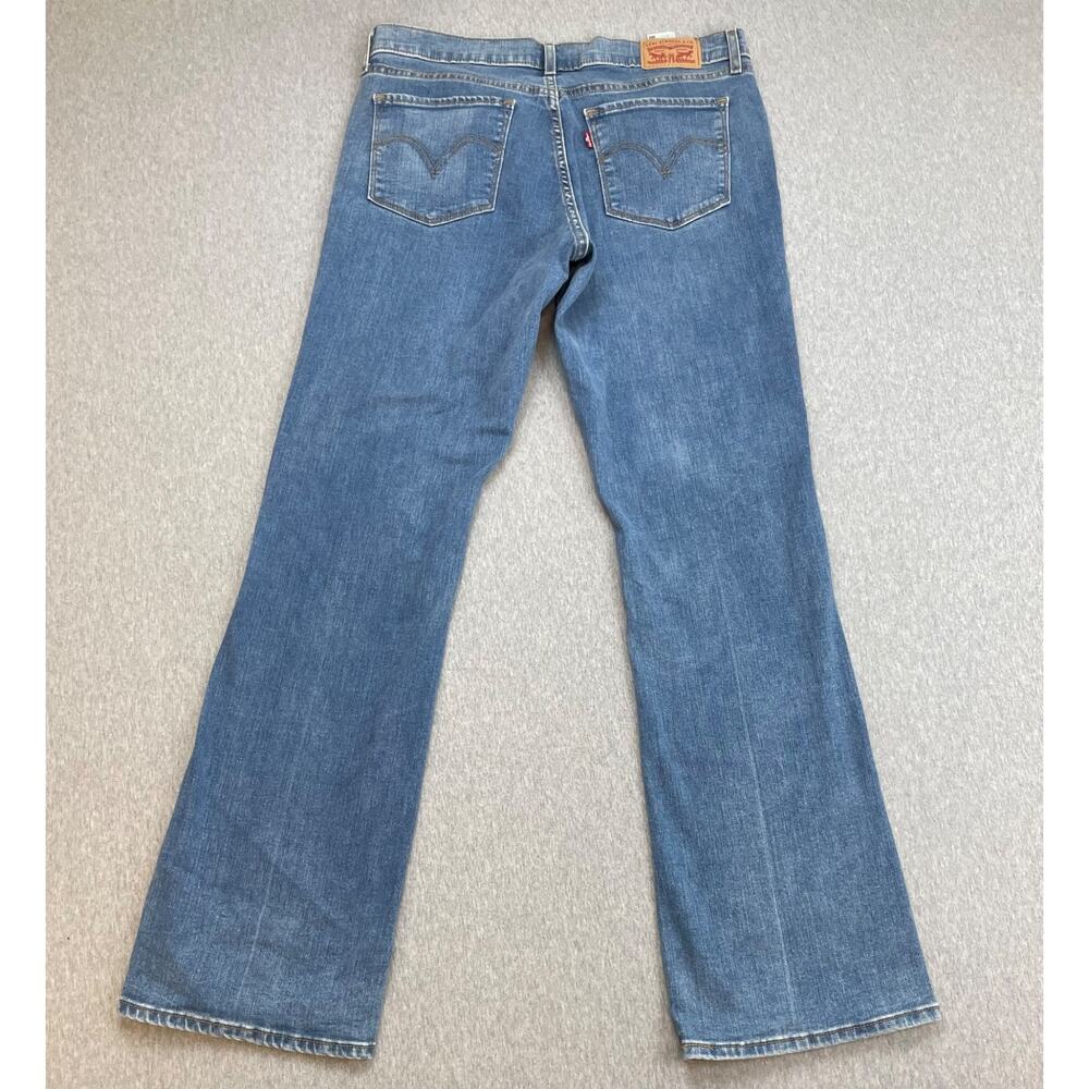Levis Jeans Womens 10M Blue Cotton Blend Stretch Classic Bootcut Mid-Rise - Picture 2 of 8